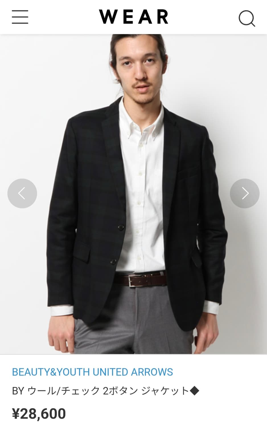 뷰티앤유스 블랙와치 울 블랜딩 블레이져 재킷 상품이미지1