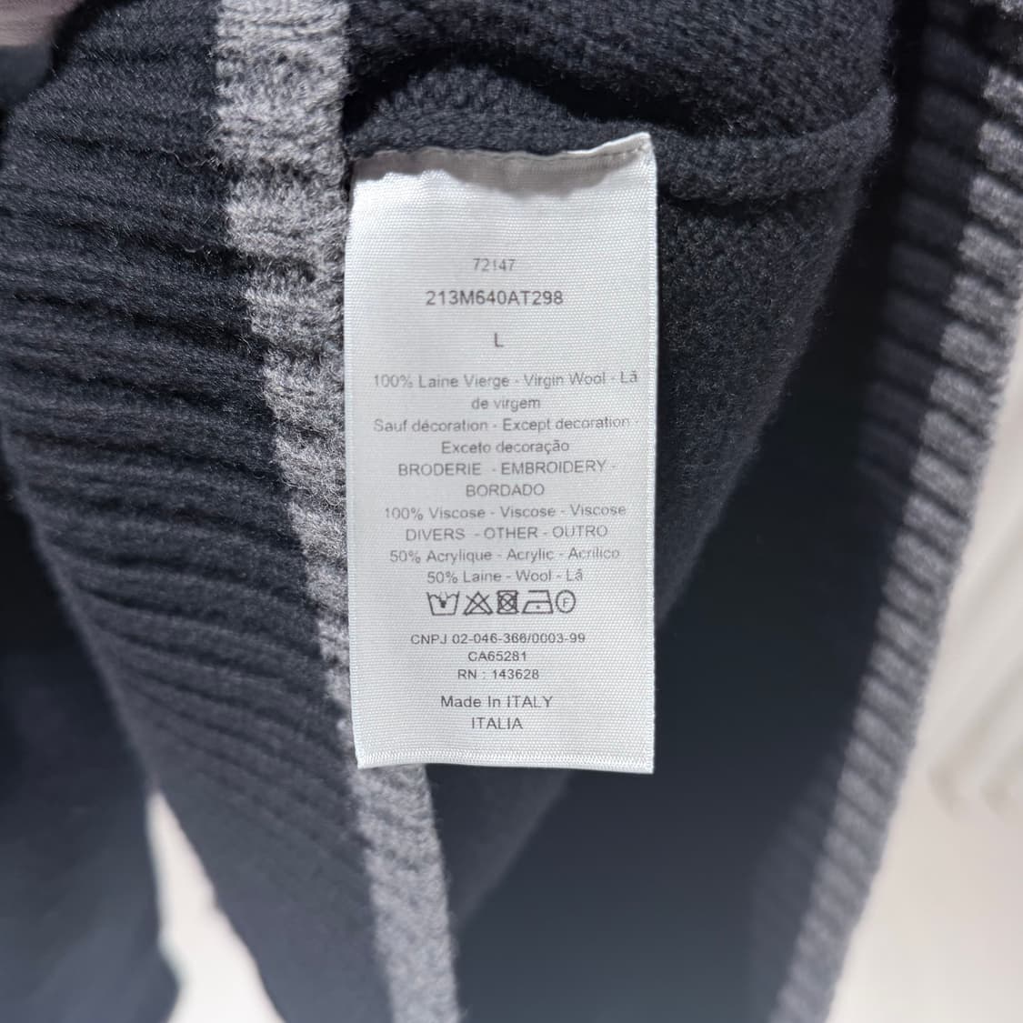 (A+/L) / 디올  크리스찬 디올 아뜰리에 스웨터 니트 블랙 상품이미지2