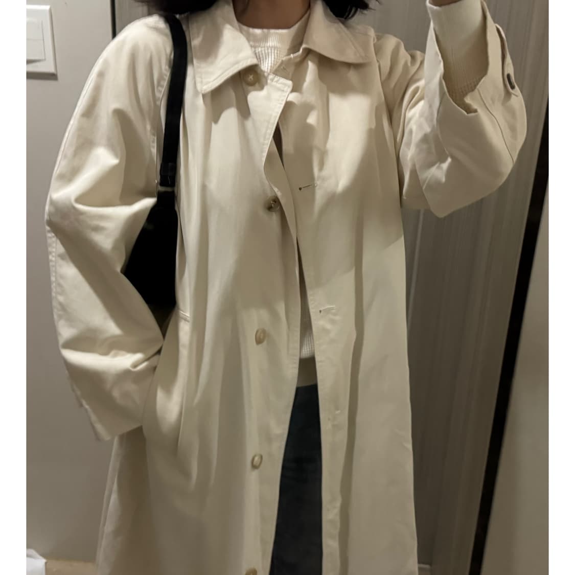 HANE의 레글런 트렌치 코트   Ecru 상품이미지5