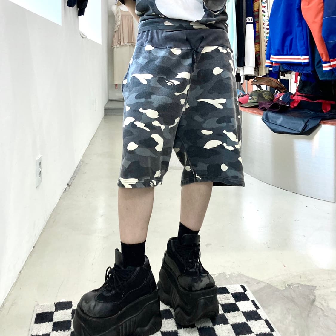 베이프 시티 카모 빅 컬리지 하프 셋업 상품이미지3