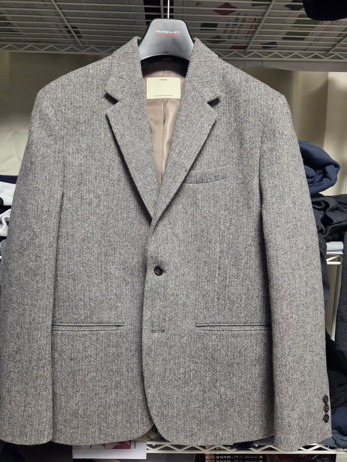 포터리 셔틀랜드 울 싱글 브레스티드자켓 3 브라운 상품이미지2