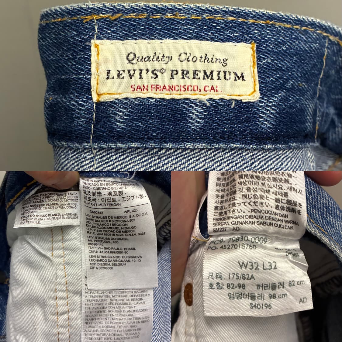 (31~32)Levis 리바이스 프리미엄 빅E 501 93 중청 데님 상품이미지10