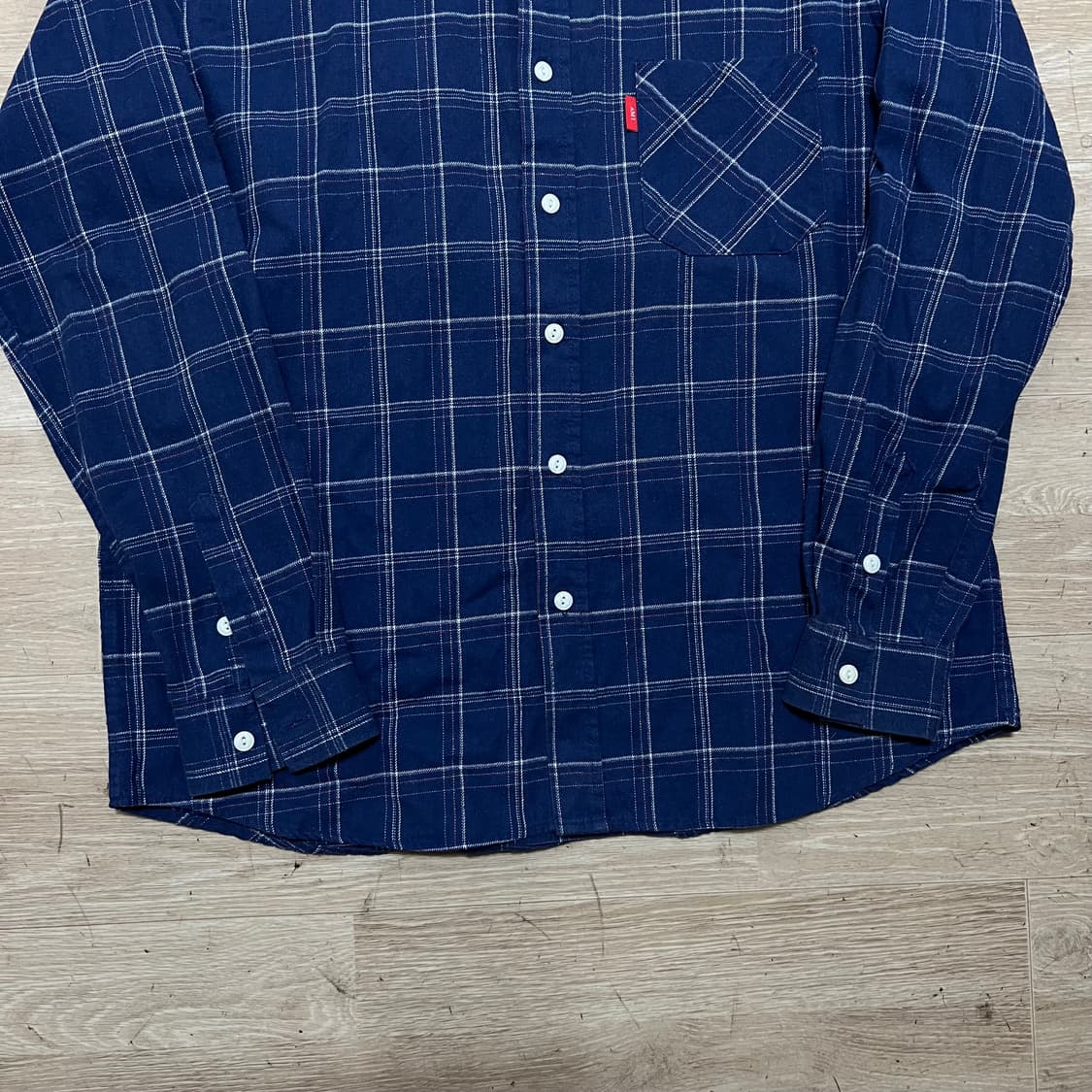 AMI 아이 앰 어 아미 포켓 긴팔 체크셔츠 [네이비] L/100 상품이미지3