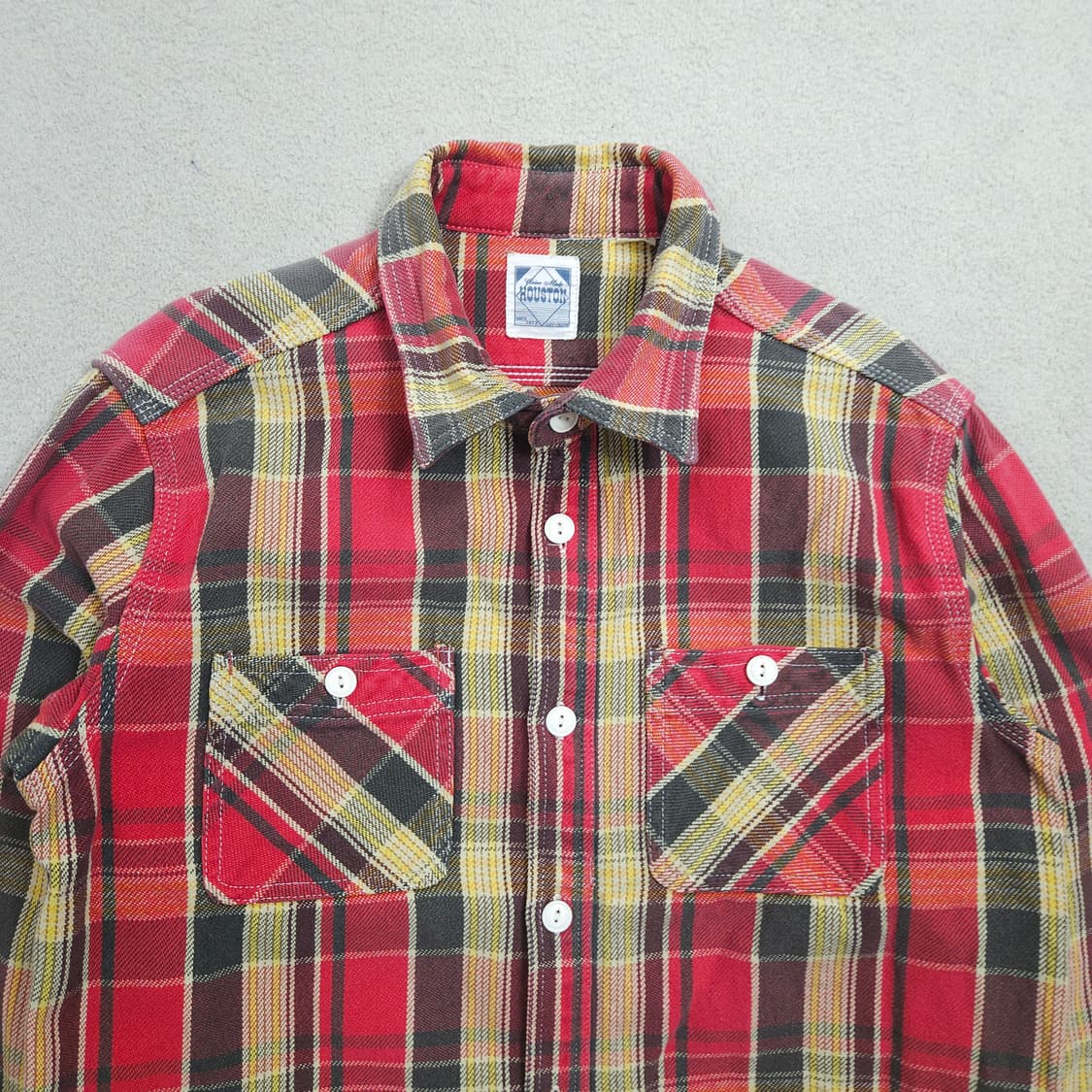 휴스턴 헤비 코튼 워크 체크 셔츠 L 상품이미지3