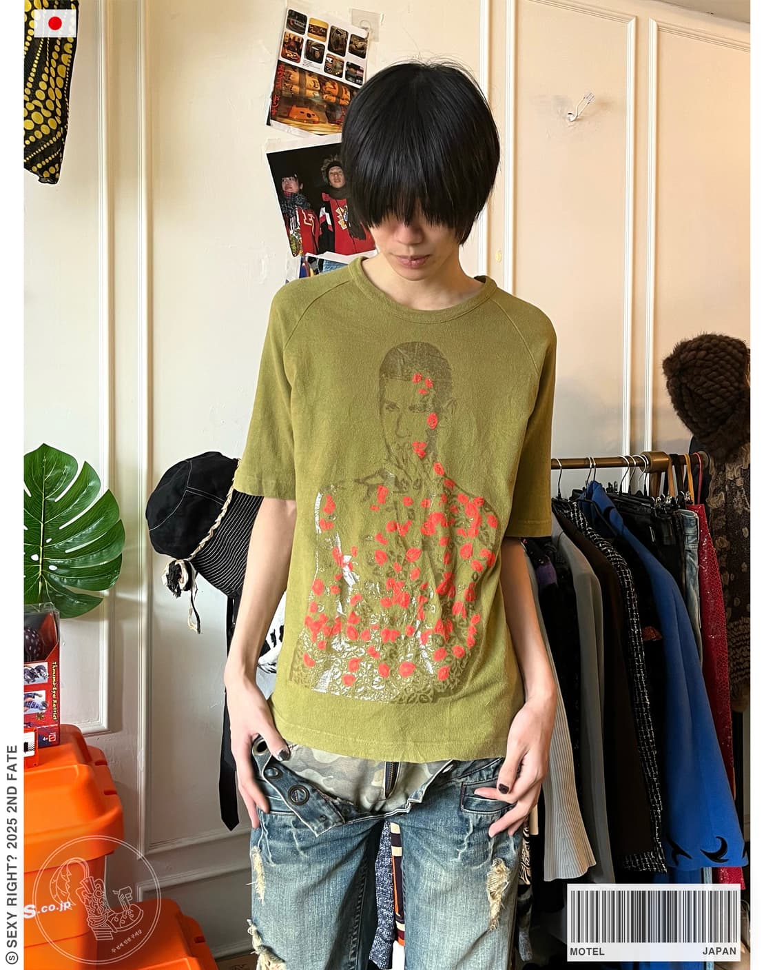 Motel💋 Vintage Alpha Male 1/2 T-Shirt 상품이미지1