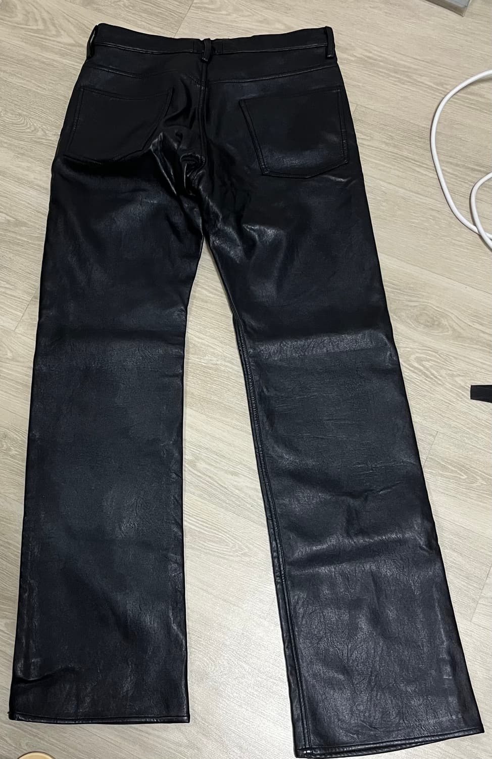 세비지Savage 레더 부츠컷 팬츠 상품이미지5