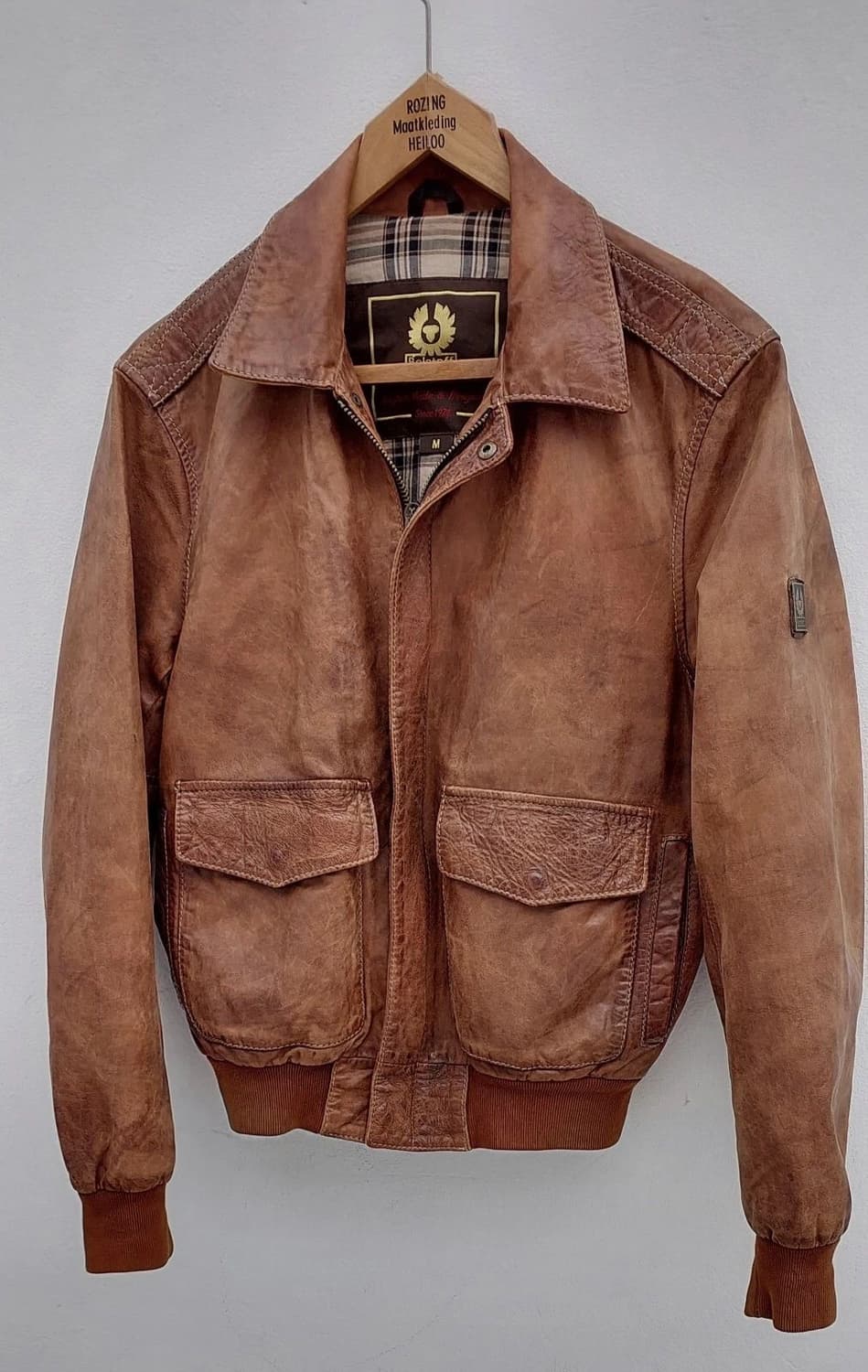 벨스타프 골드라벨 a2봄버 가죽 자켓 폴로 드레익스 아카펠라 상품이미지1