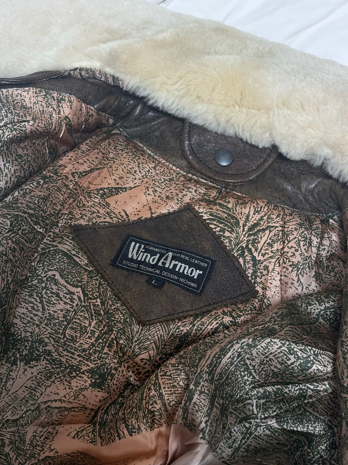 윈드아머 리얼레더 무스탕 가죽 자켓 상품이미지4