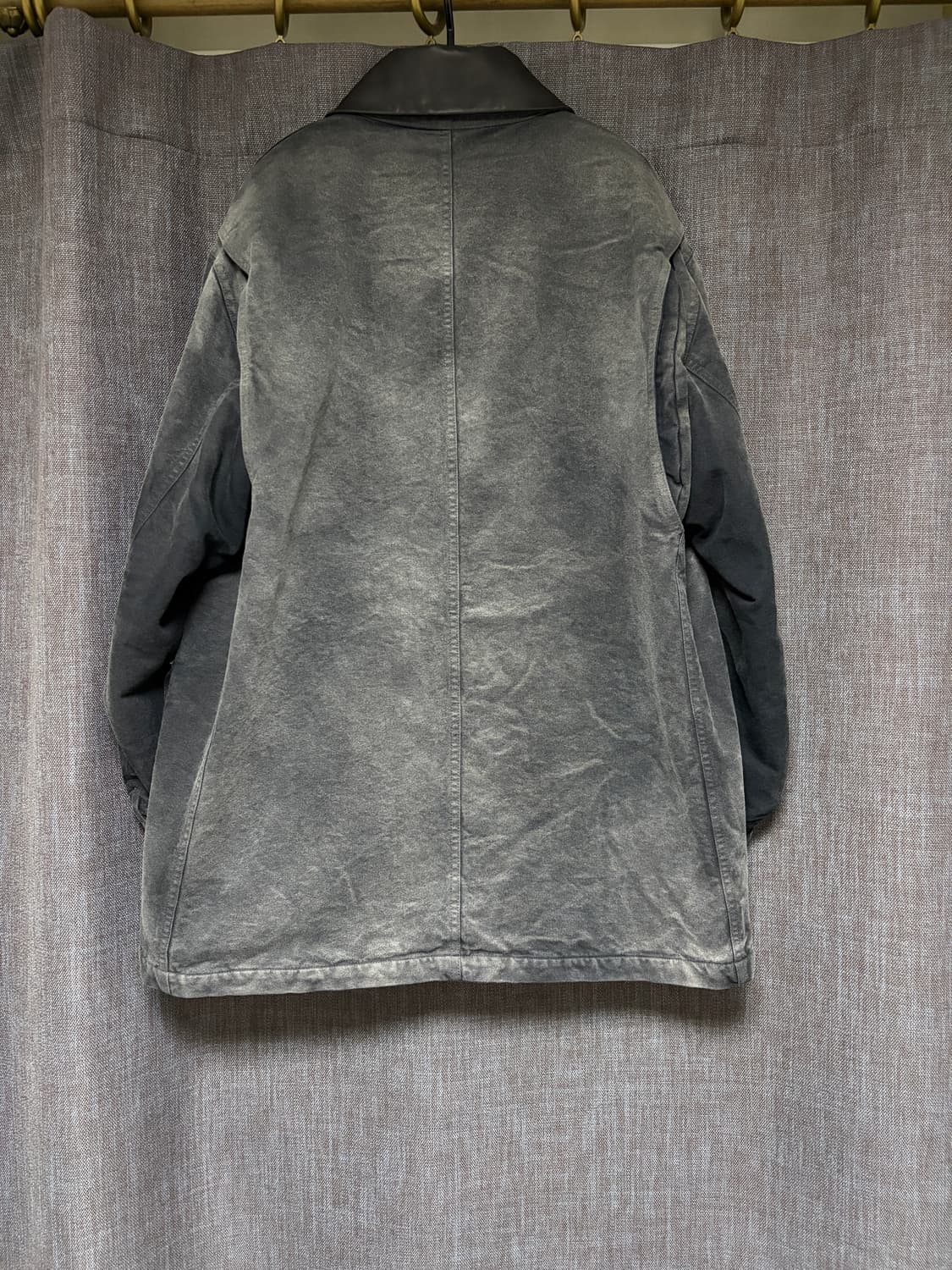 [5]오라리 프로덕트 다이드 오가닉 코튼 덕 블루종 블랙 판매합니다. 상품이미지2