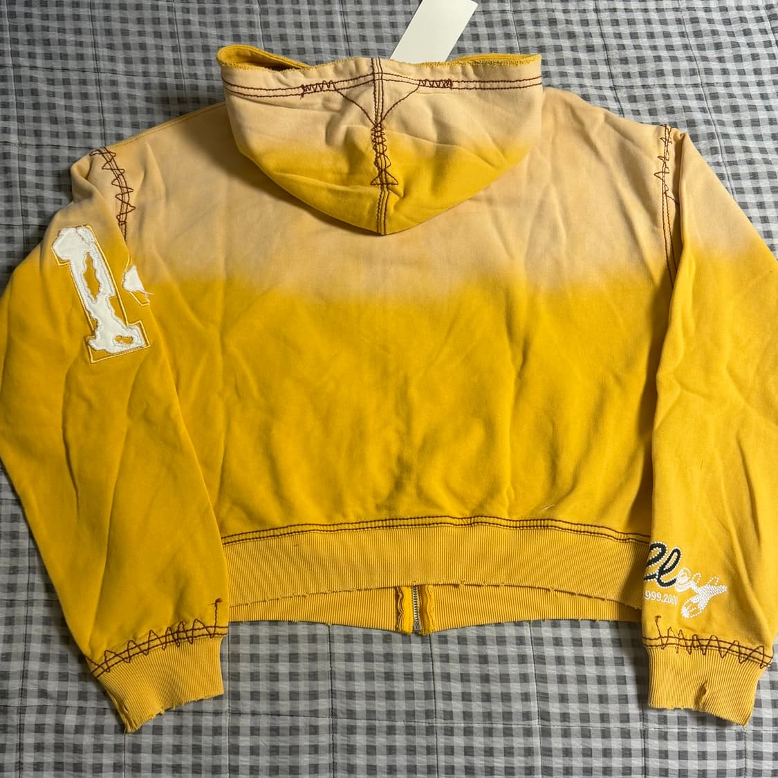 (M) Vale forever sunny 후드집업 옐로우 상품이미지3
