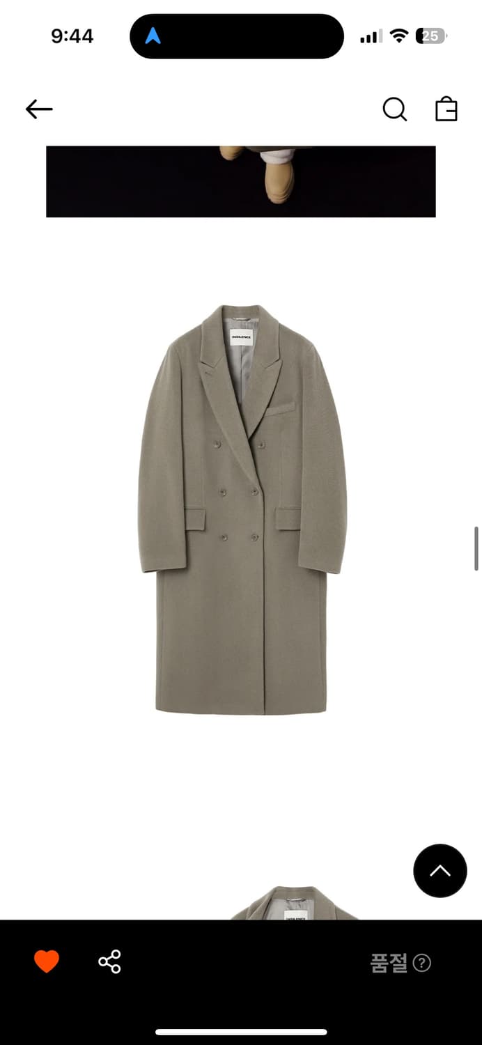 인사일런스우먼 헤링본 더블 코트 베이지 (S) 상품이미지4