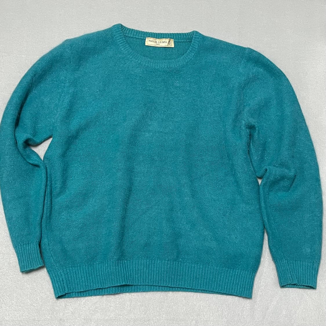 청록색 울 캐시미어 니트 상품이미지1
