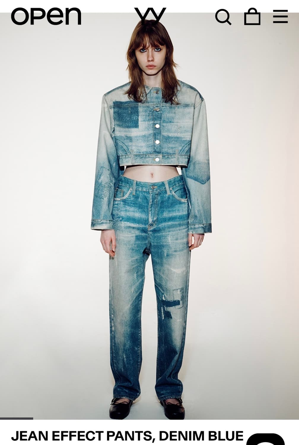 OPEN YY JEAN EFFECT PANTS, DENIM BLUE 상품이미지3