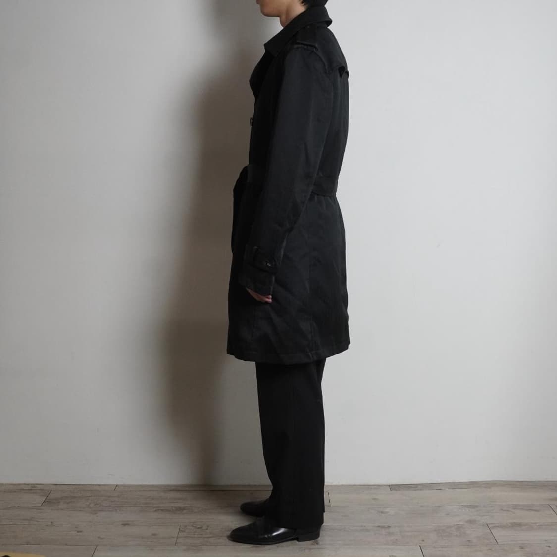 Comme ca ism 트렌치코트 블랙 상품이미지3