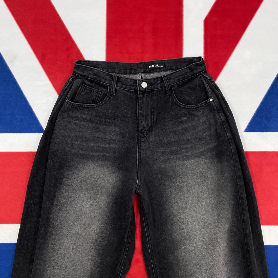 빈티지 벌룬 흑청데님팬츠 여성 XL  상품이미지2