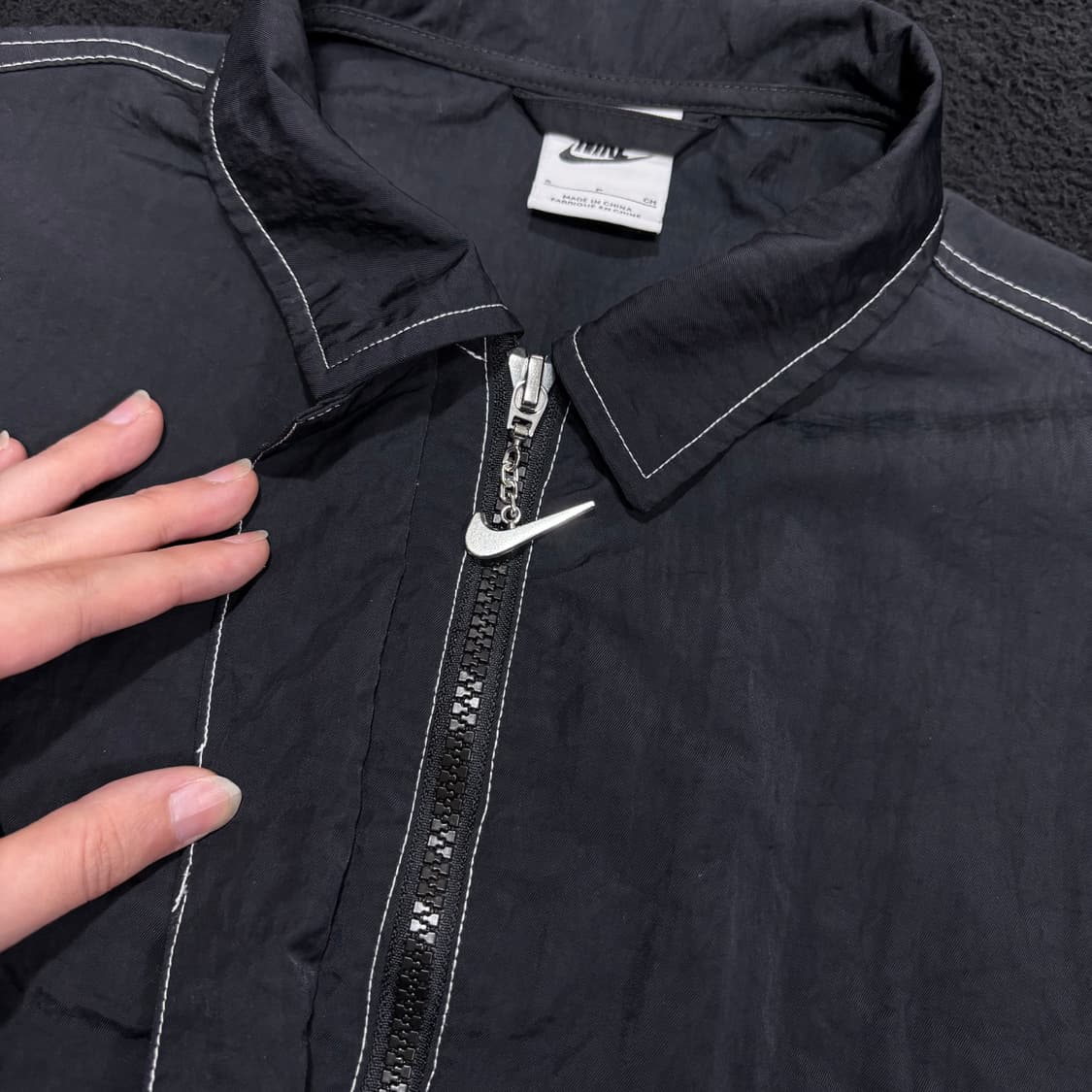 우먼 나이키 스우시 스티치 우븐자켓 상품이미지4