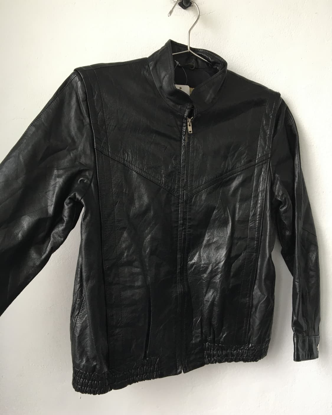 High neck leather jacket 상품이미지3