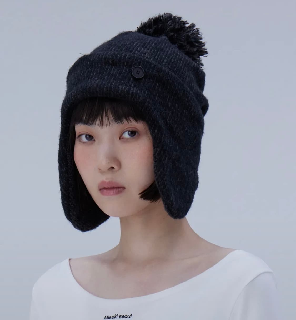 미세키서울 트루퍼햇 비니 블랙 상품이미지1
