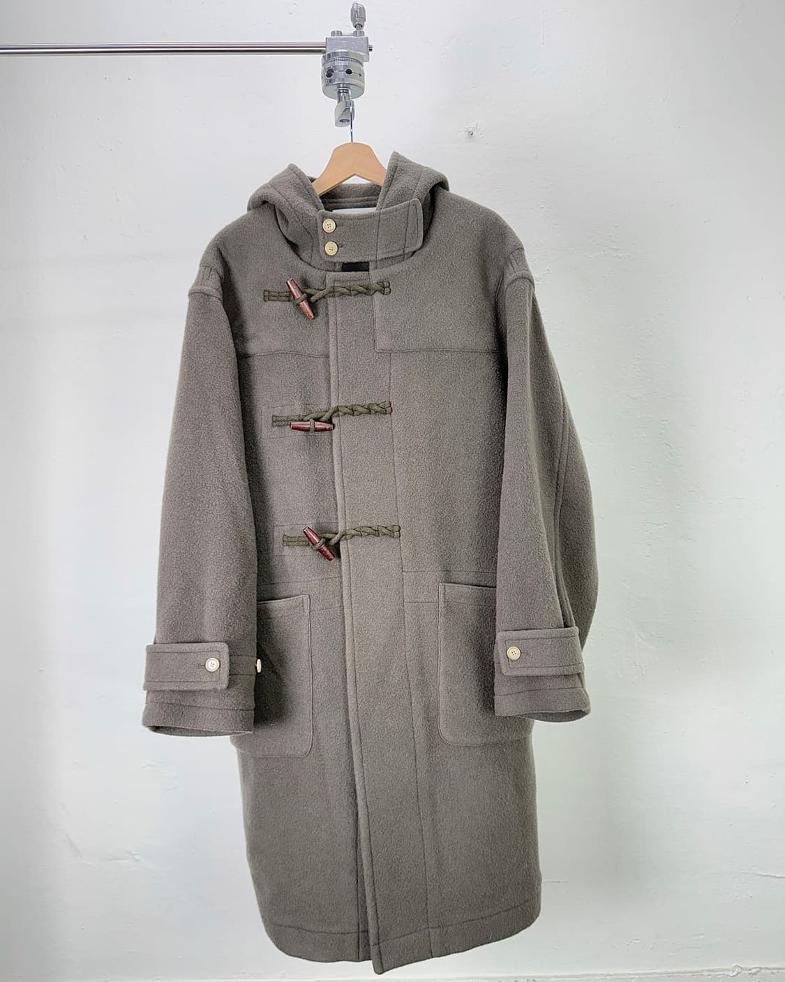 브라운야드 24fw 올리브 더플 후디 롱 코트 상품이미지1