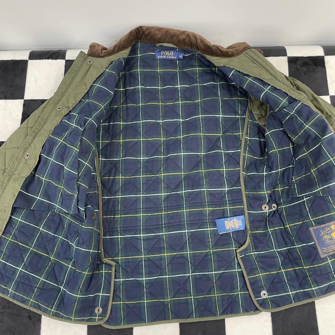 폴로 랄프로렌 카키 퀄팅 자켓 S 상품이미지4