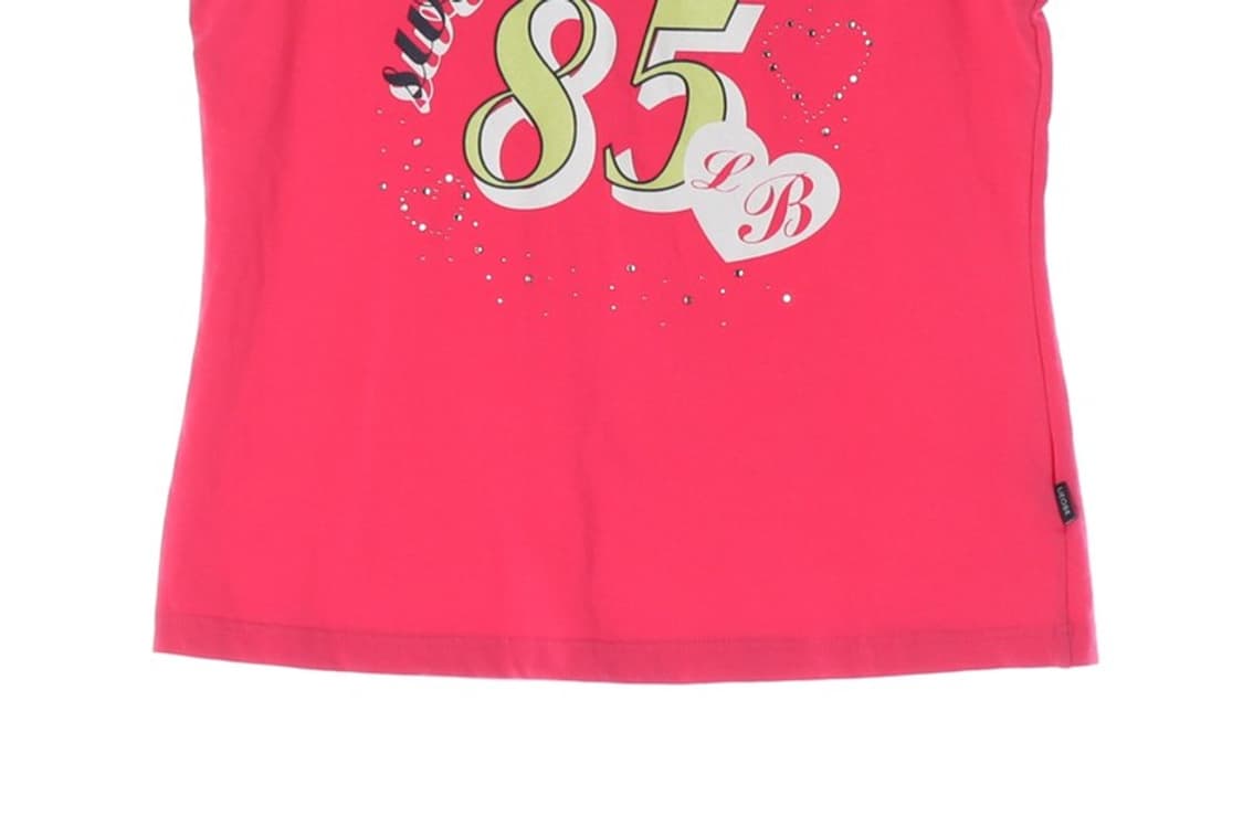 빈티지 핑크 레터링 프린팅 민소매 탑 17 상품이미지4