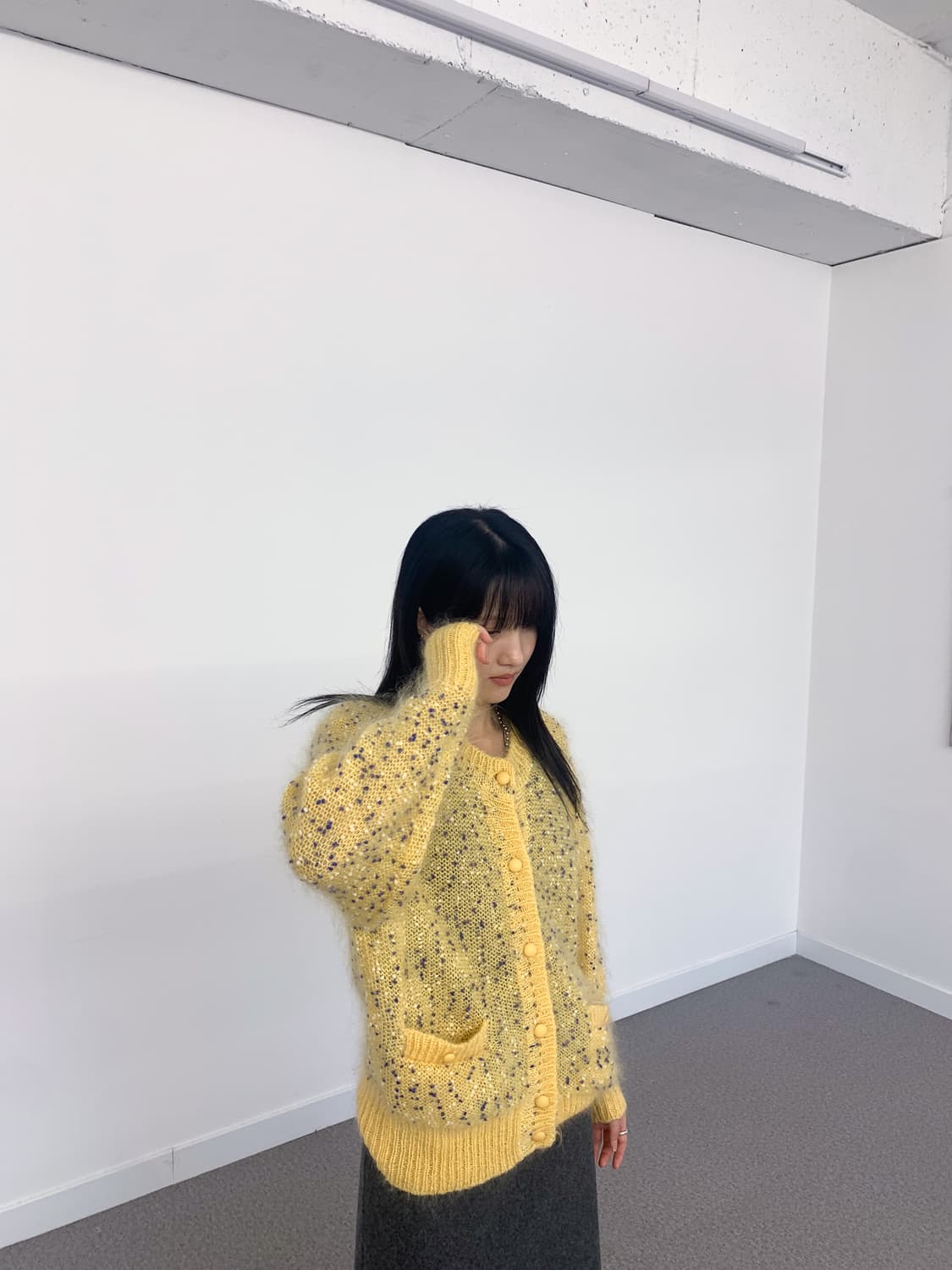  JPN 모헤어 니트 가디건 W100-105 상품이미지2