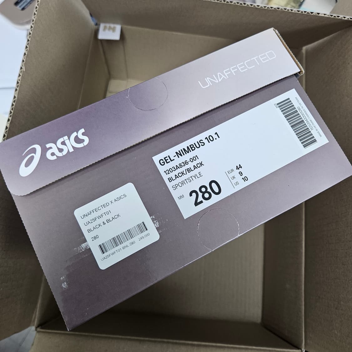 아식스×언어펙티드 젤-님버스 10.1 언어펙티드 블랙 상품이미지3