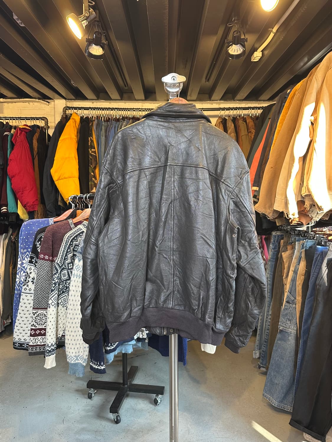 엘엘빈 헤비 리얼 염소가죽 A-2 플라이트 자켓 상품이미지2