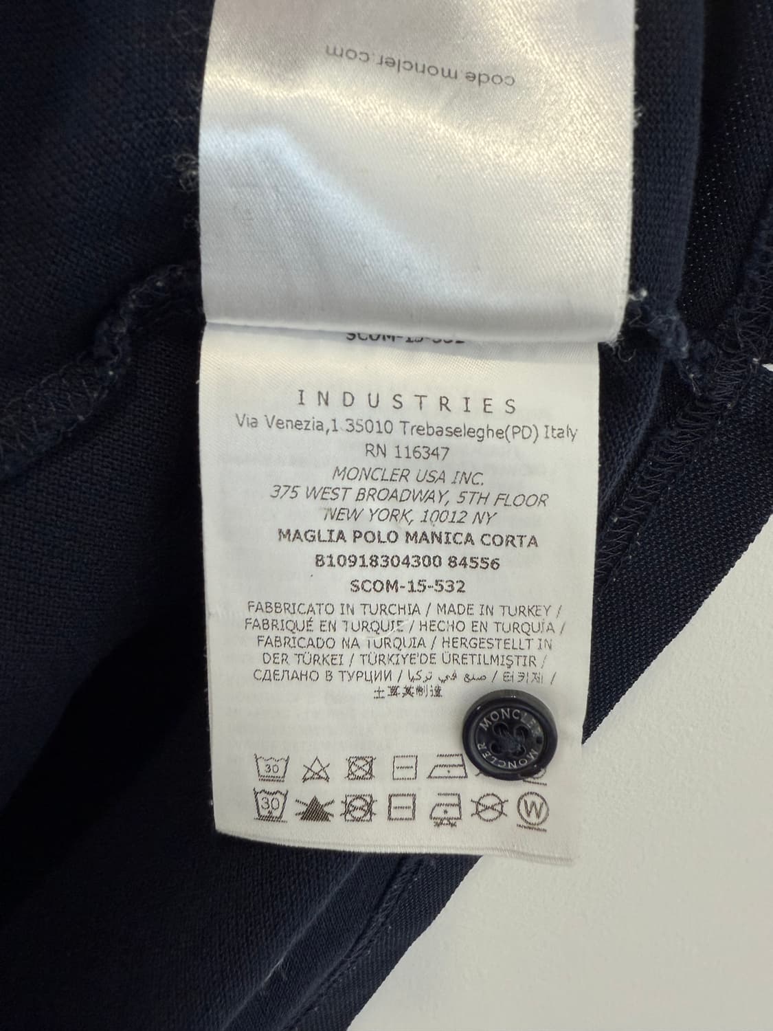 몽클레어 카라 반팔티 네이비 상품이미지5