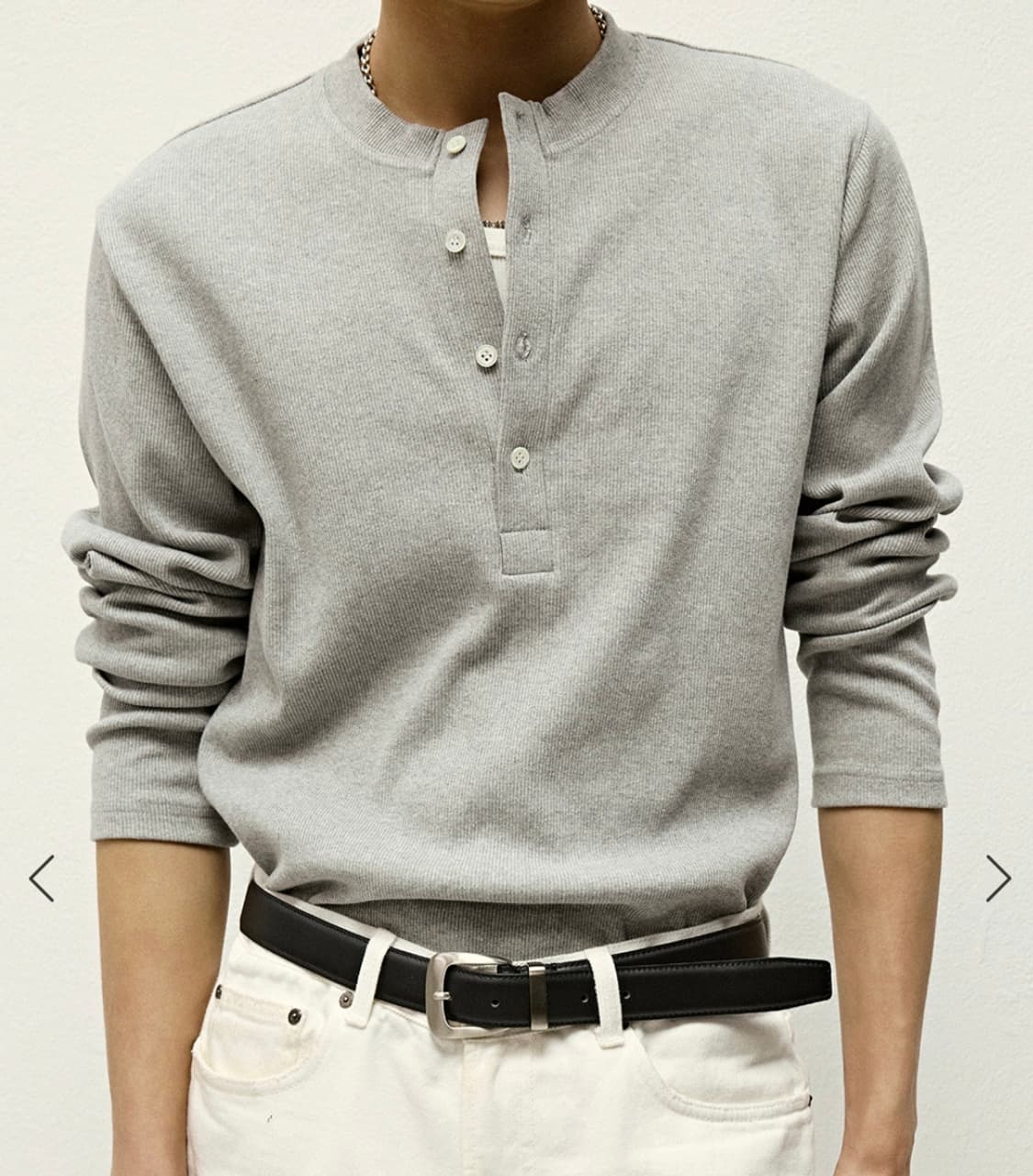 세비지 헨리넥 져지 롱슬리브 니트 긴팔티 상품이미지3