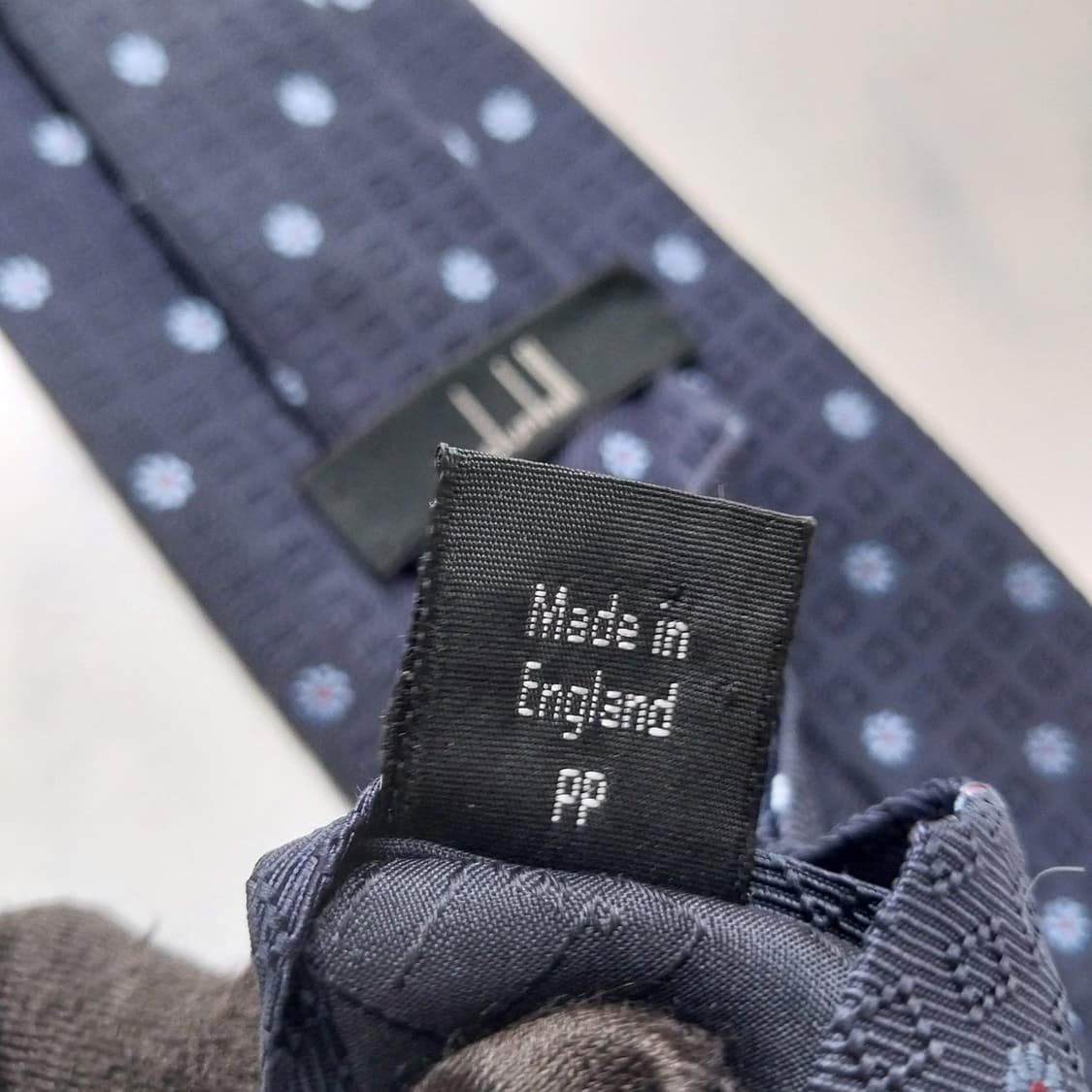 던힐 실크 플라워 자수 모티브 넥타이 9.4cm A+등급 K2181 상품이미지10