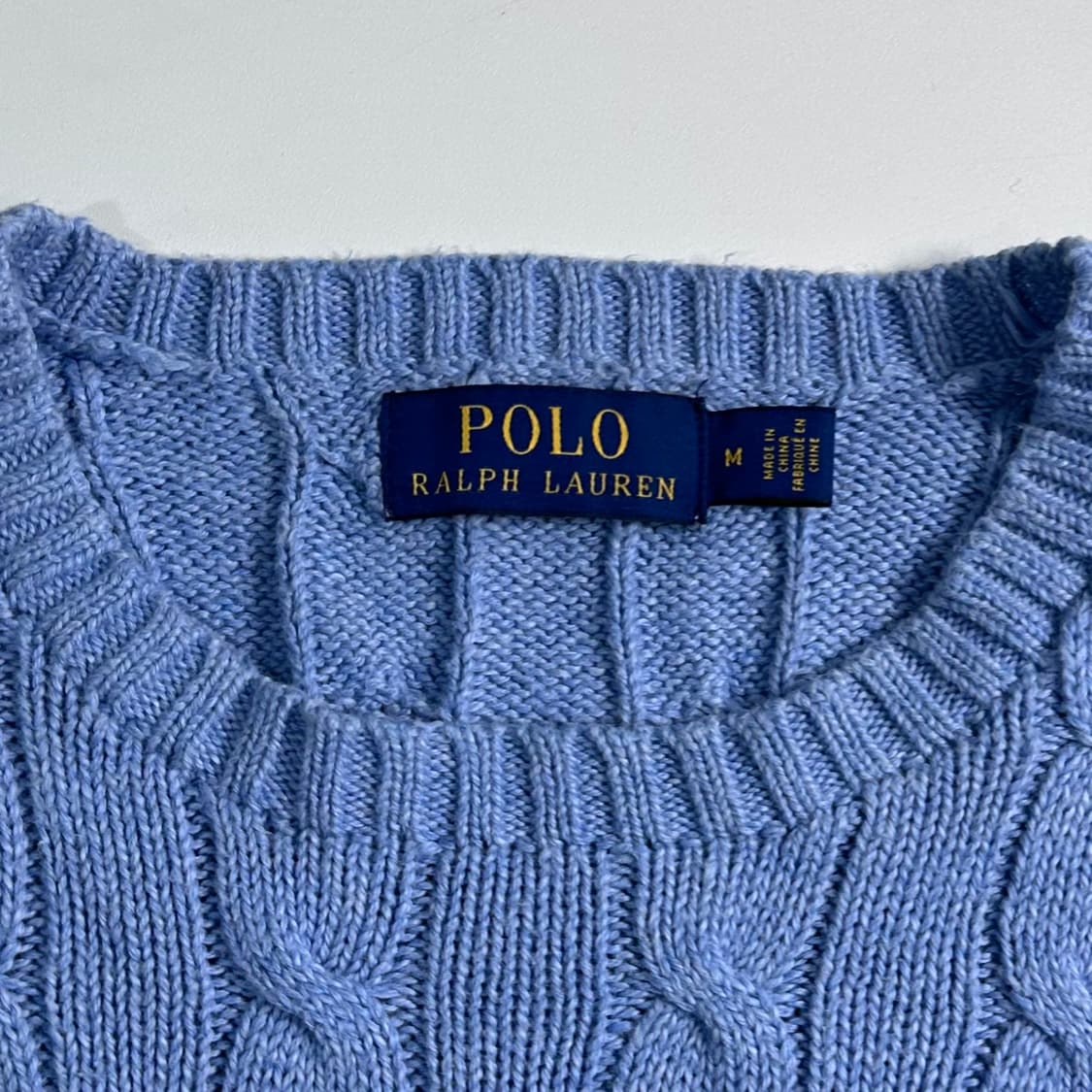 폴로 랄프로렌 스카이블루 케이블 니트 상품이미지5