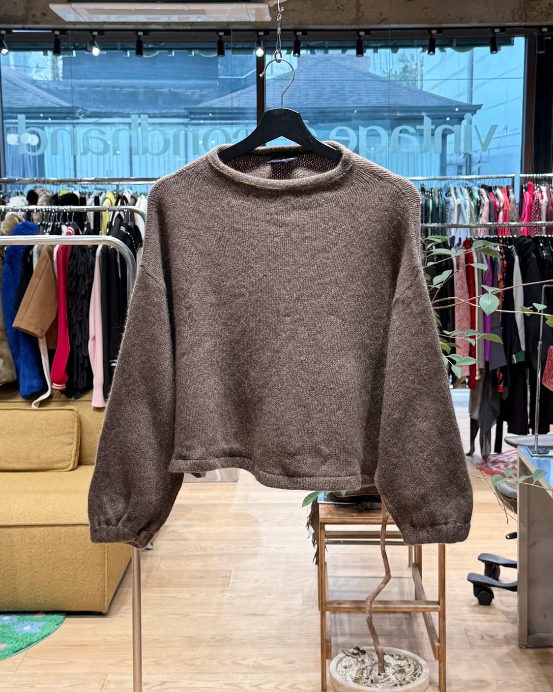 45rpm 브라운 캐시미어 혼방 니트  상품이미지1