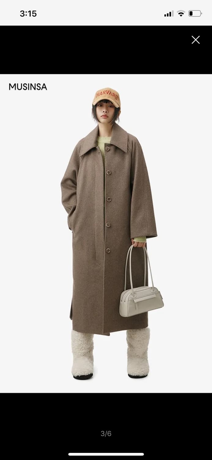 울 발마칸 롱 코트 상품이미지2