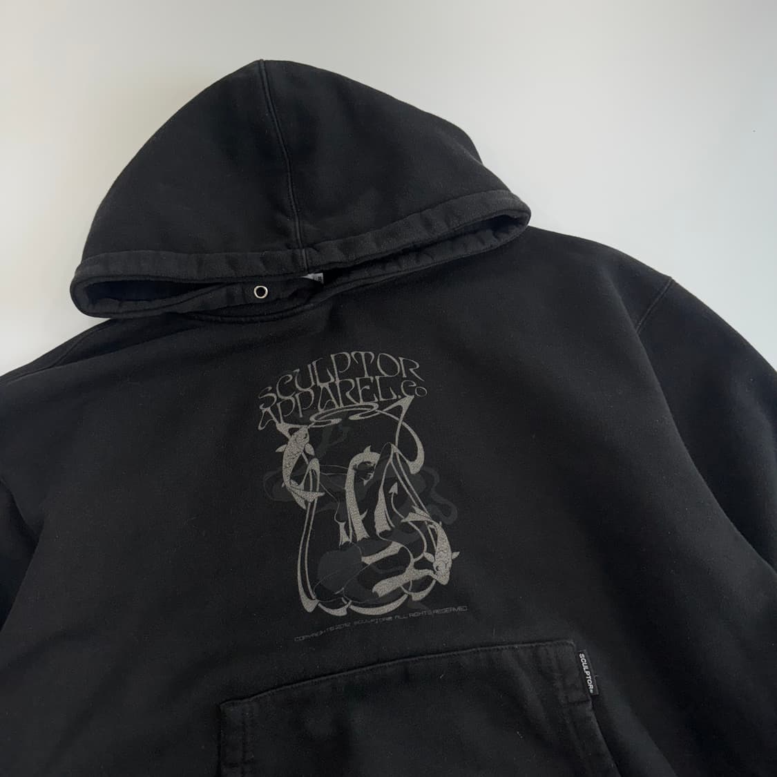 Sculptor 스컬프터 그래픽 블랙 후드티 상품이미지4