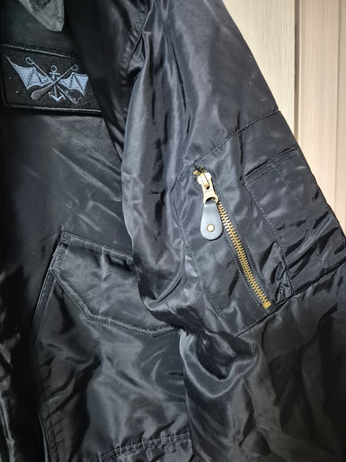 VTG 빈티지 미공군 복각 ma-1 플라이트 자켓 라지 상품이미지6