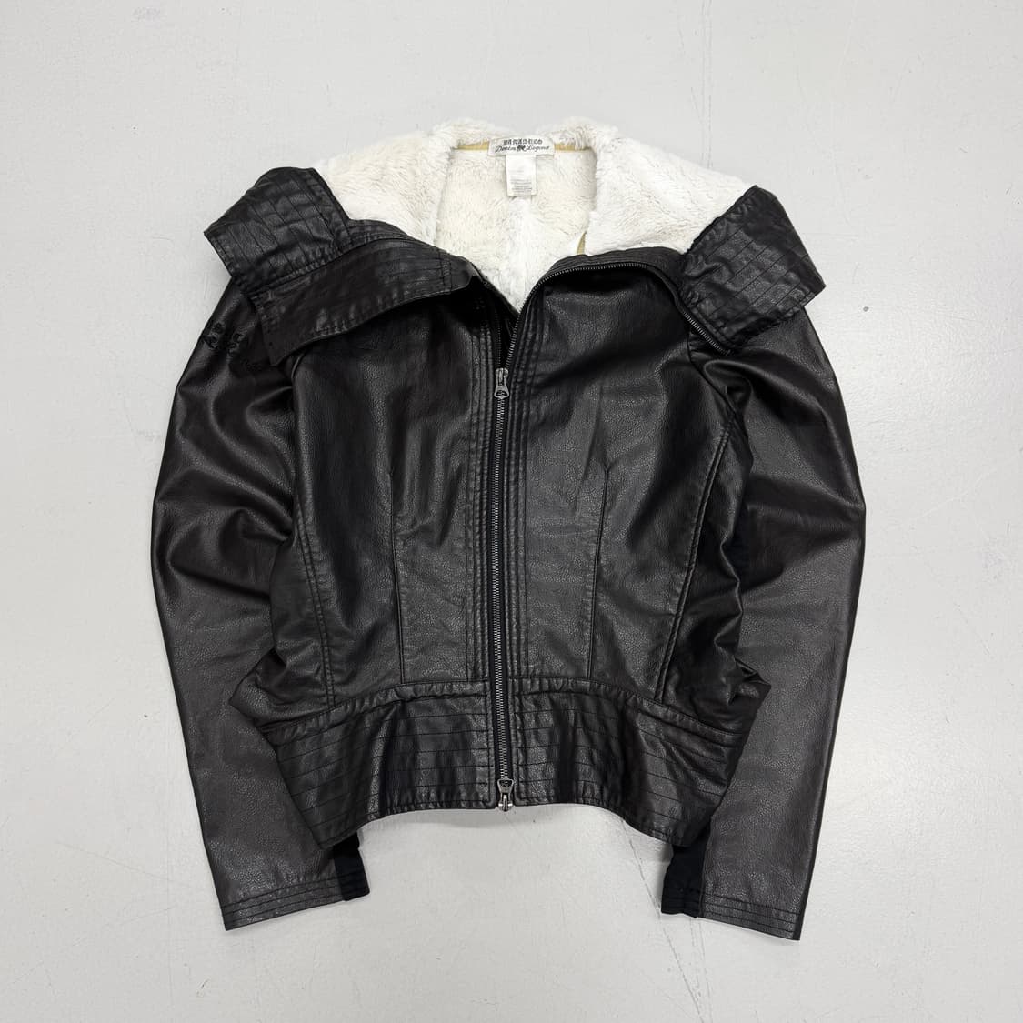 릭오웬스맛 하이넥 레더 후드 가죽자켓 상품이미지3