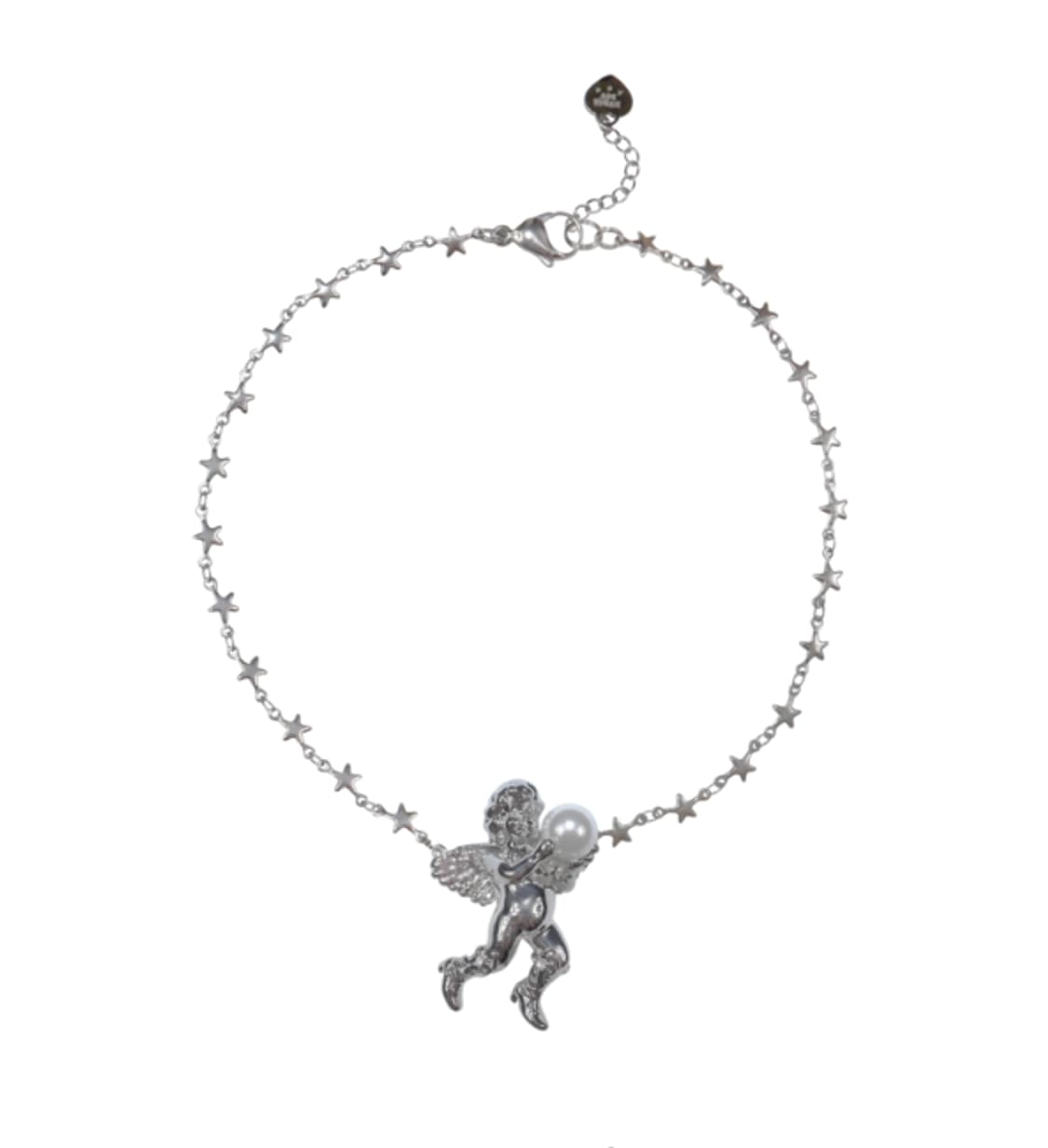 Angel in cowboy boots necklace white 상품이미지1