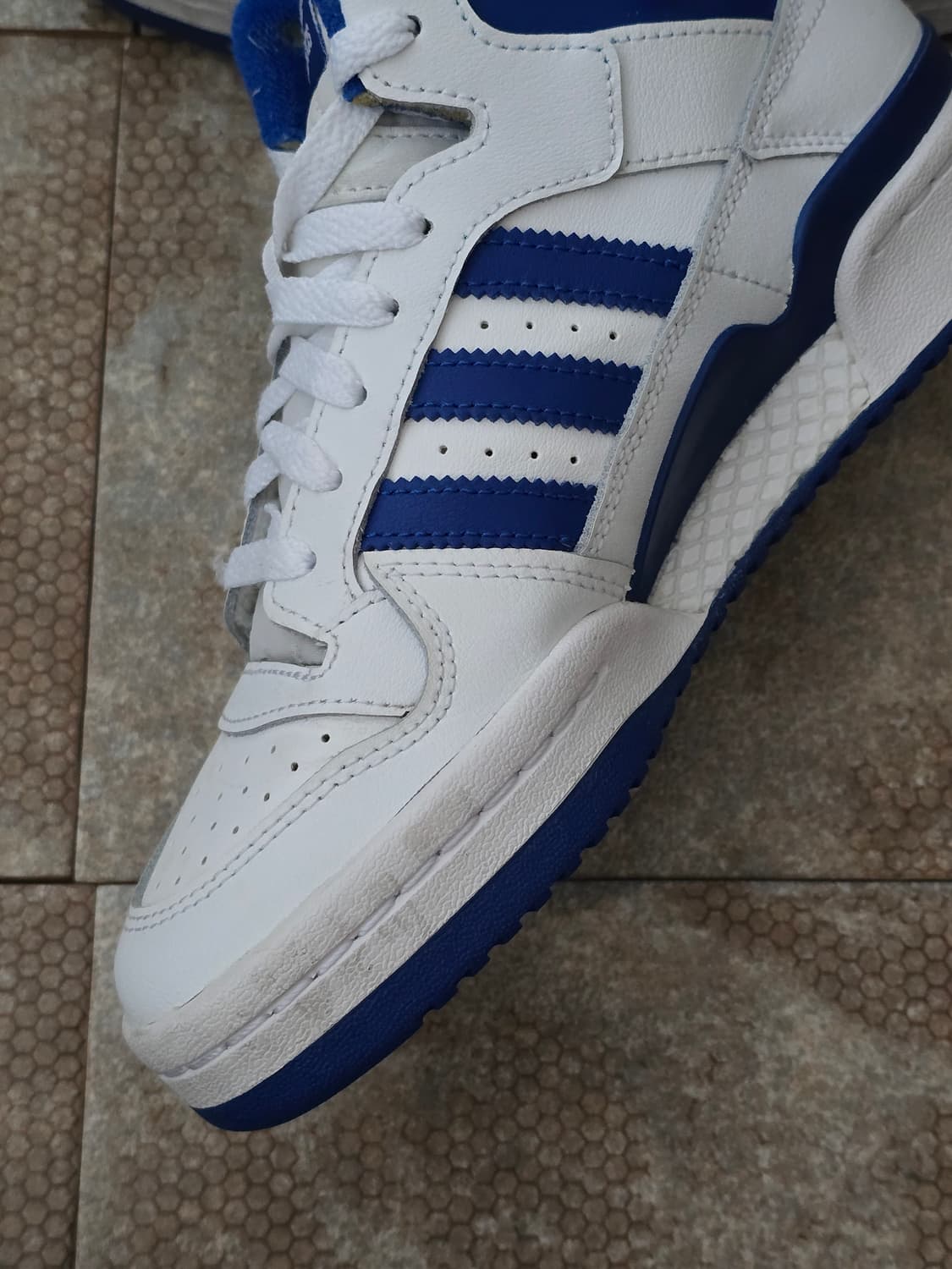 (225)아디다스 포럼 미드 화이트 블루 상품이미지7