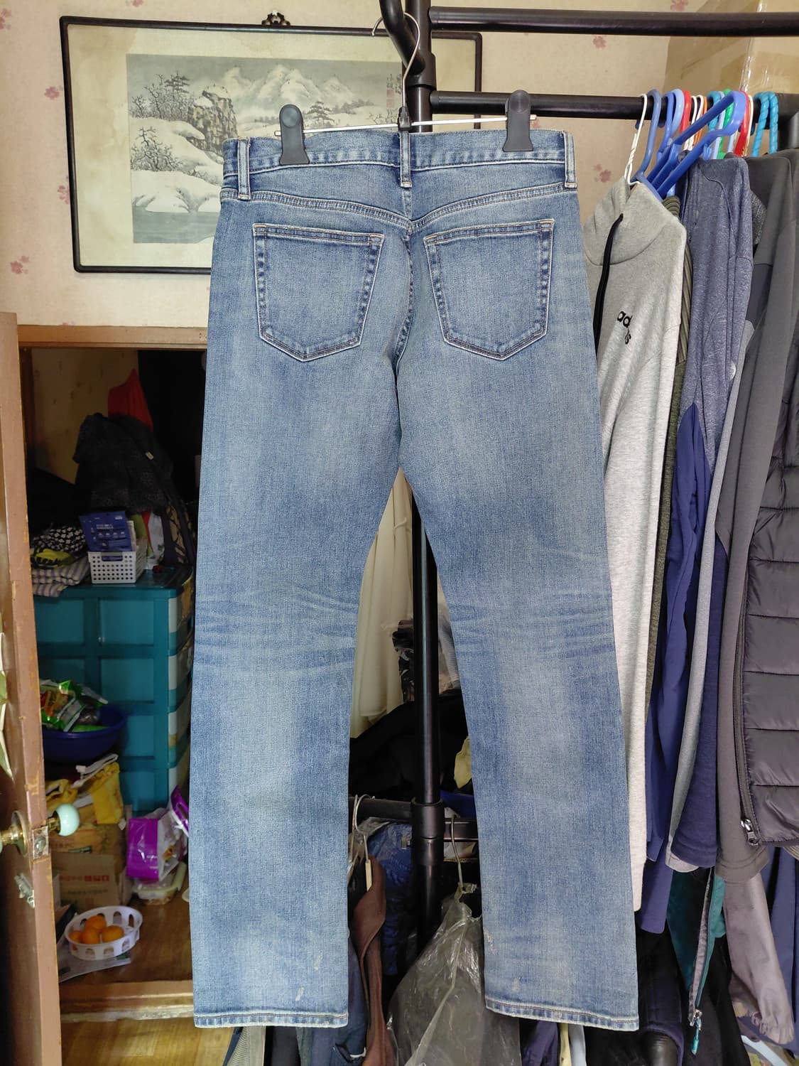 [유니클로](새제품)슬림핏 스트레치 셀비지 데님 청바지 30사이즈 상품이미지2