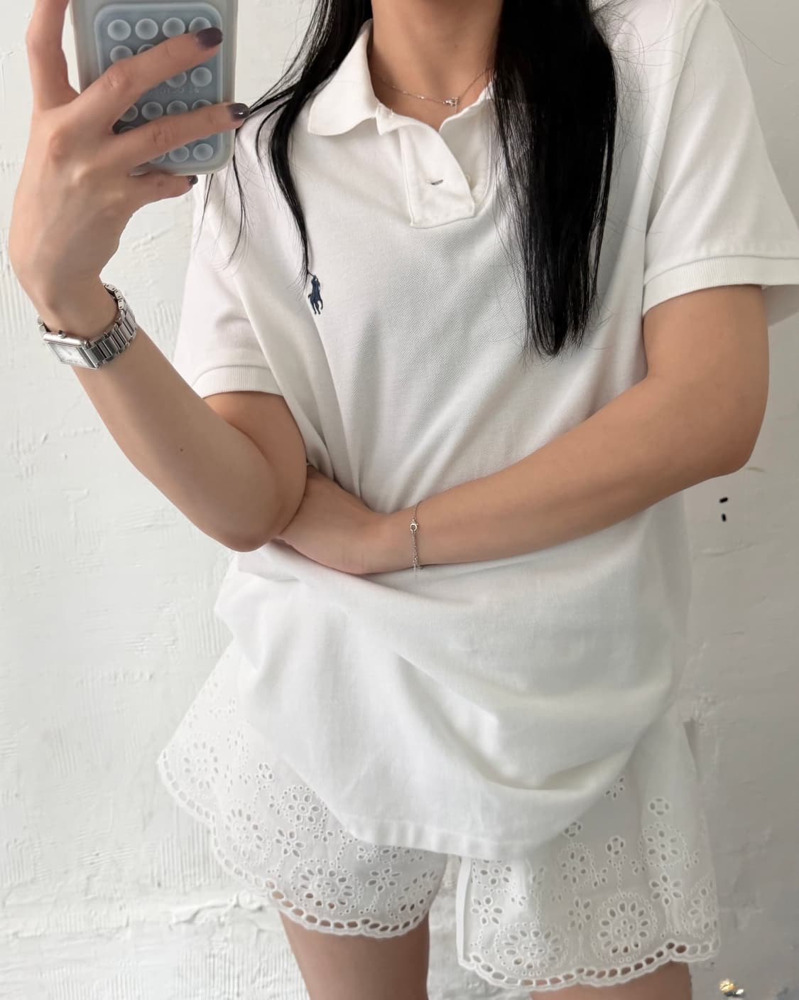 Polo 폴로 랄프로렌 신형 화이트컬러 PK 카라티셔츠 상품이미지3