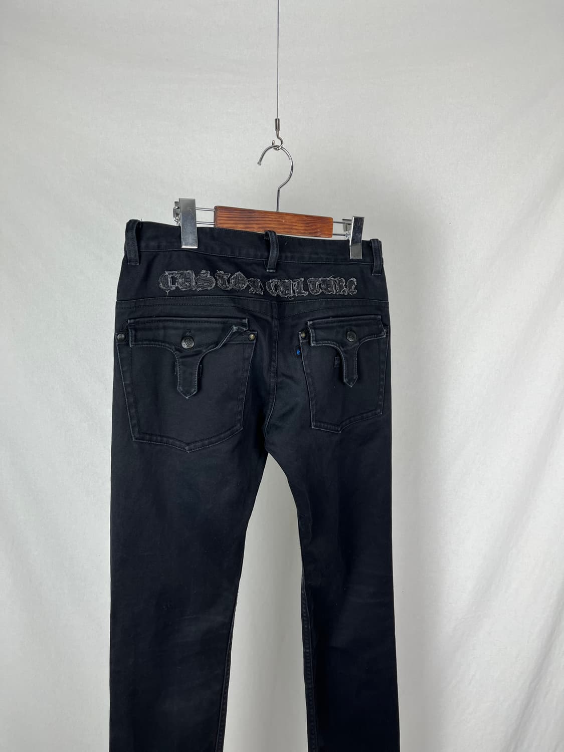 Vintage 지퍼 디테일 흑청 데님 팬츠  상품이미지5