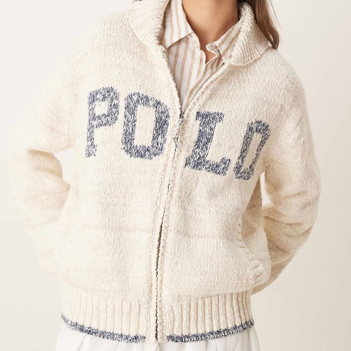 폴로 니트 집업 자켓 가디건 상품이미지1