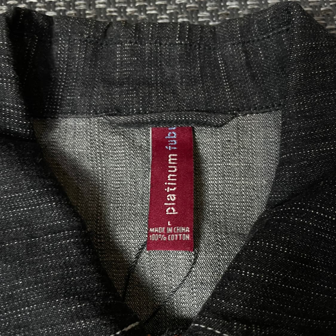 플래티넘 후부 팻알버트 흑청 데님 셔츠 자켓 105 상품이미지4