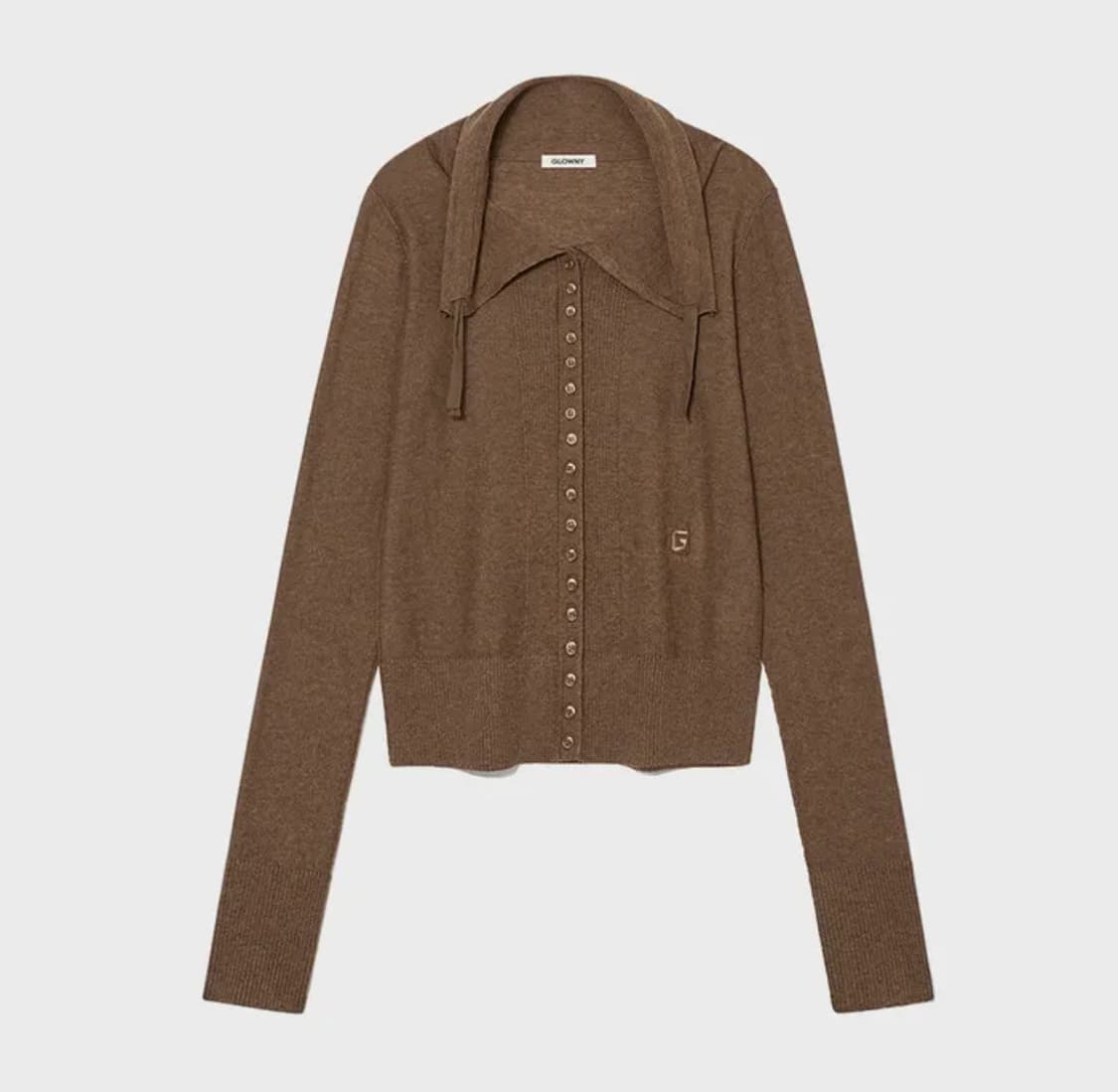 AMBER BUTTON CARDIGAN (BROWN) 상품이미지1