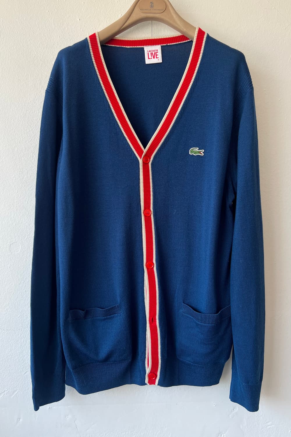 라코스테 남성 블루네이비 브이넥 울가디건

 상품이미지1