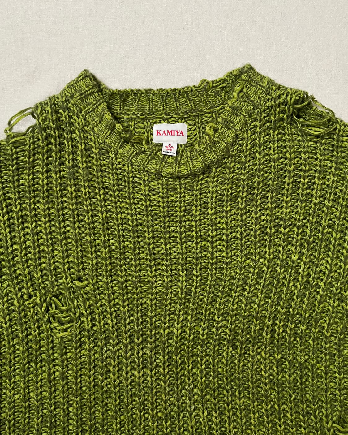 카미야 데미지 니트 kamiya distressed knit 상품이미지5