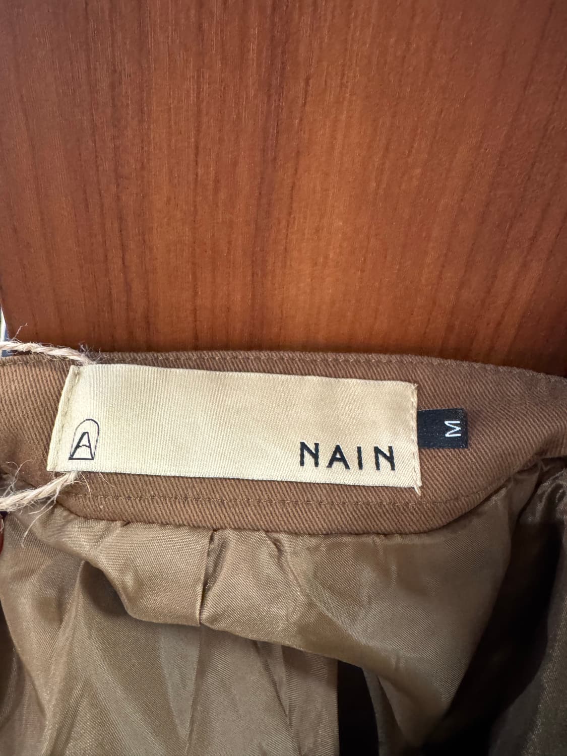 나인 nain 빈티지 헤비코튼 핀턱 스티치 브라운 롱 스커트 M 상품이미지8