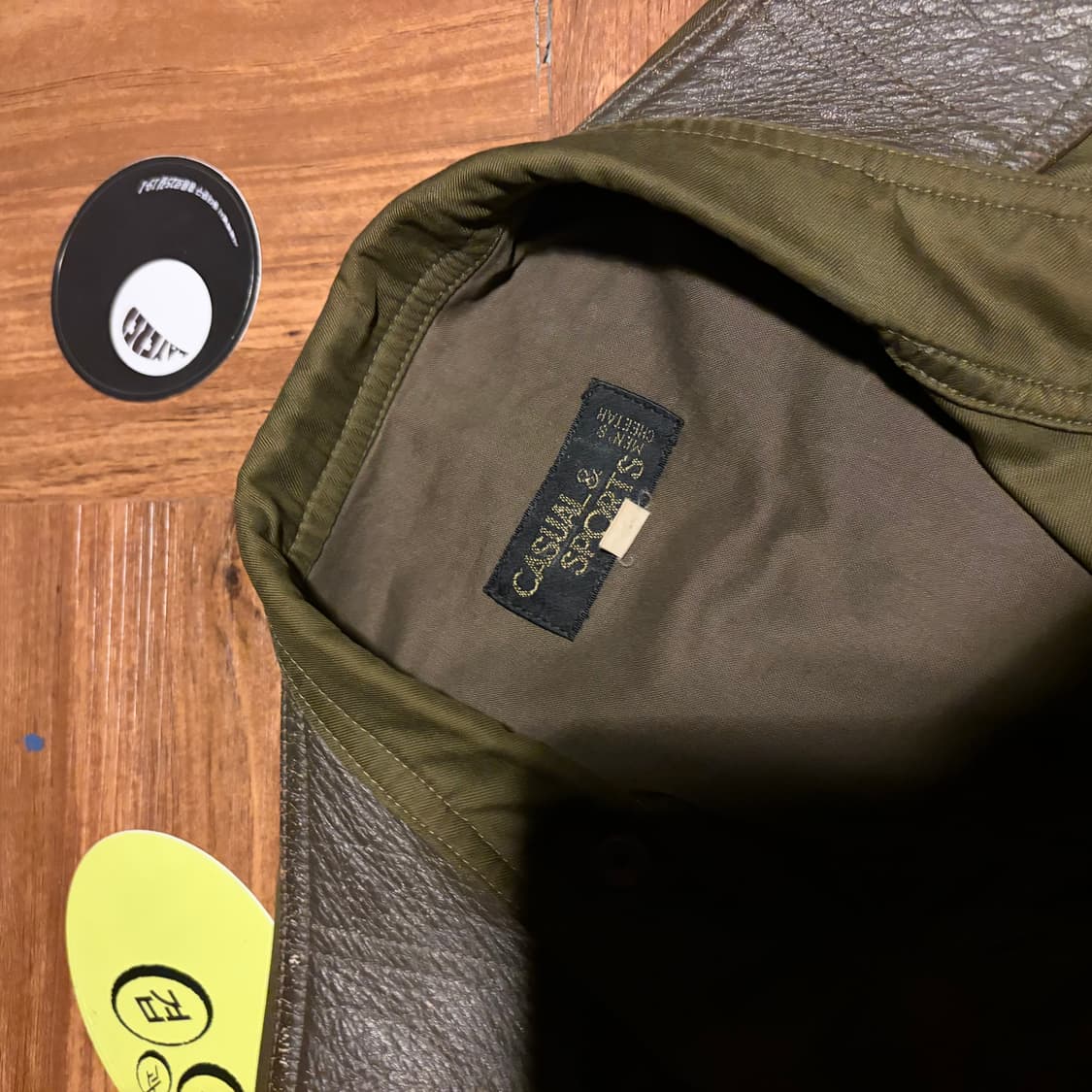 80s 경춘스포츠 leather zip-up jacket 상품이미지4