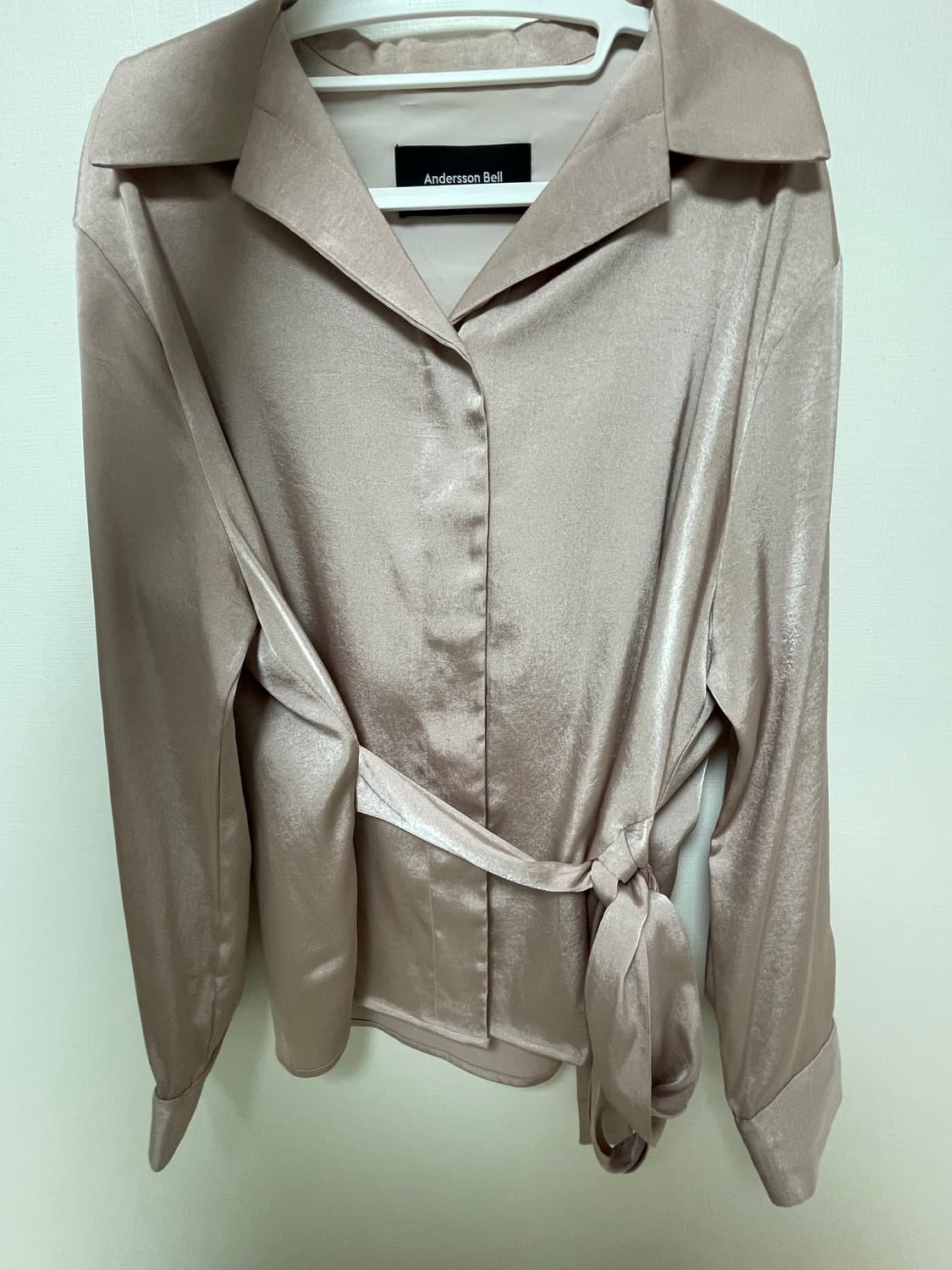 앤더슨벨 tazy belt blouse 더스티 핑크 블라우스 셔츠 상품이미지1